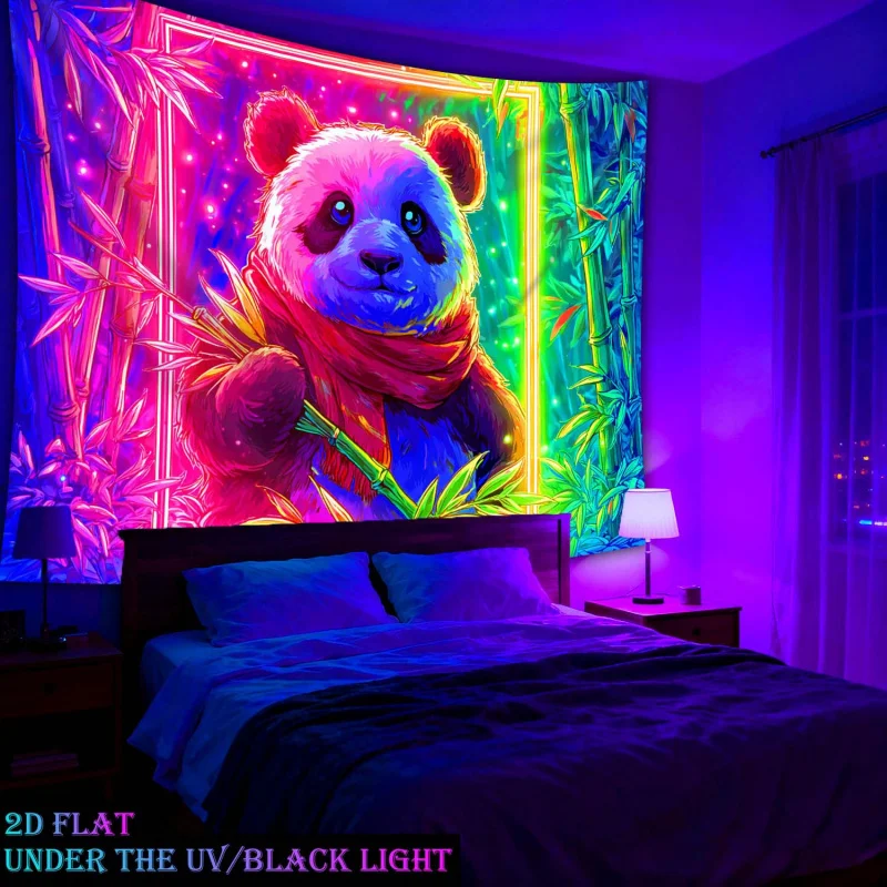 VIKAMA Super Großer Niedlicher Panda Bambus Moderner Kunststil Wandteppich Wohnzimmer-Dekoration Raumdekoration