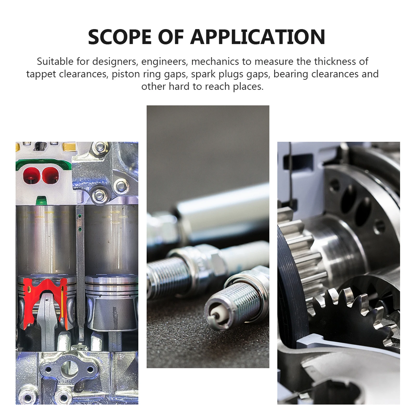 

High Precision Feeler Gauge Set Measuring Tool Woodworking Machining 360 Rotating Plug Gauge Clear Scale Spring Steel