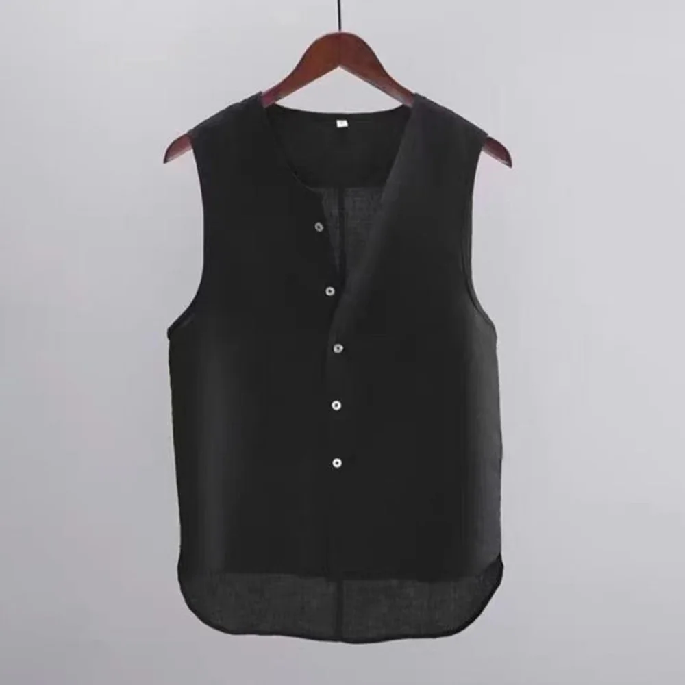 

Mens Vest Breathable Quick-Drying Thin Casual Tank Top Summer Niche Streetwear Solid Color Simple Vest Men'S Clothing 2024
