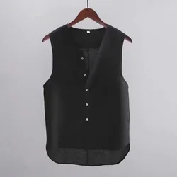 Mens Vest Breathable Quick-Drying Thin Casual Tank Top Summer Niche Streetwear Solid Color Simple Vest Men'S Clothing 2024