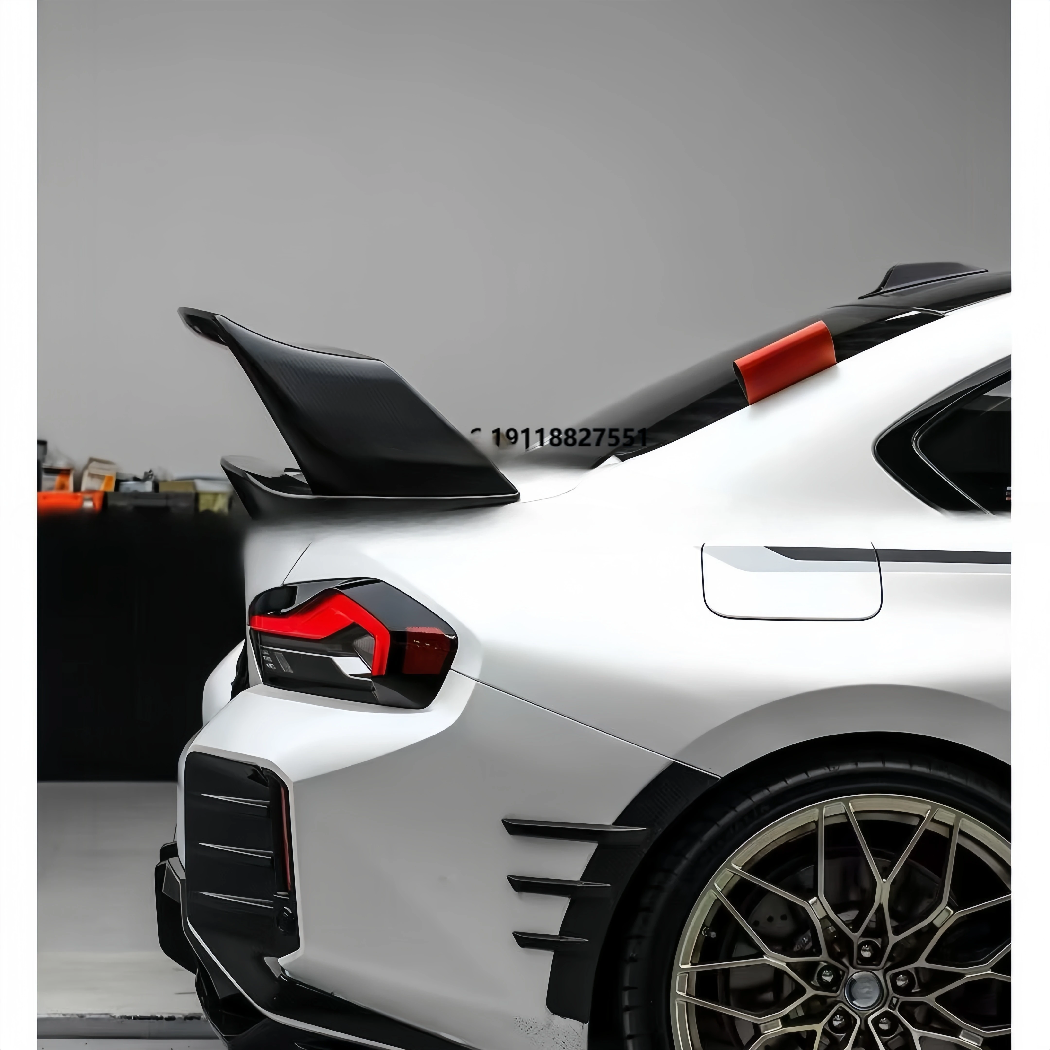 

M2 G87 DRY Carbon Fiber N-Style Wing Shaped Polished Finish Rear Trunk Spoilers Replacement Aero Kit Performance Upgrades