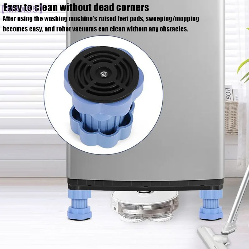 【MAX-55】وسادات قدم قابلة للتعديل لزيادة الارتفاع وممتصة للصدمات وغير قابلة للانزلاق والرطوبة للغسالات #3