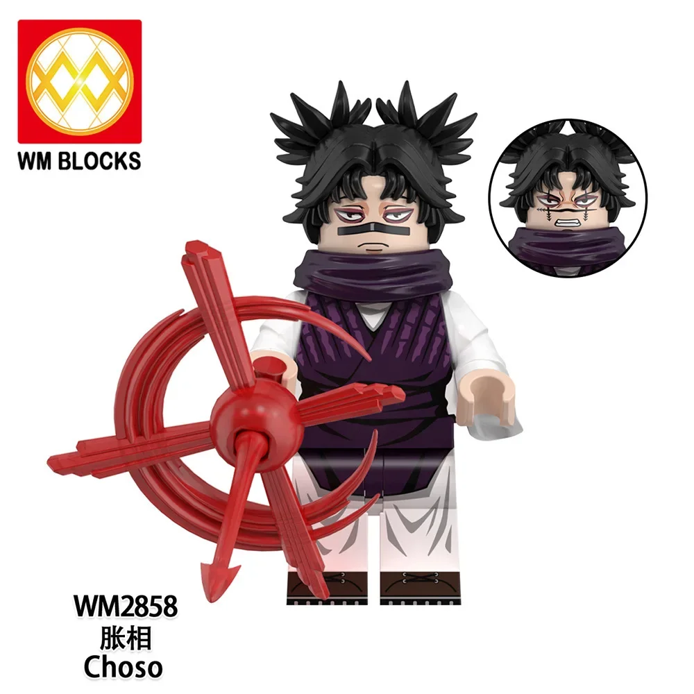Cartoon Anime Jujutsu Kaisen Gojo Satoru Itadori Yuji Fushiguro Megumi Okkostu Yuta Bausteine Mini-Figuren Kinderspielzeug Schreibtisch-Deko – Detail 9