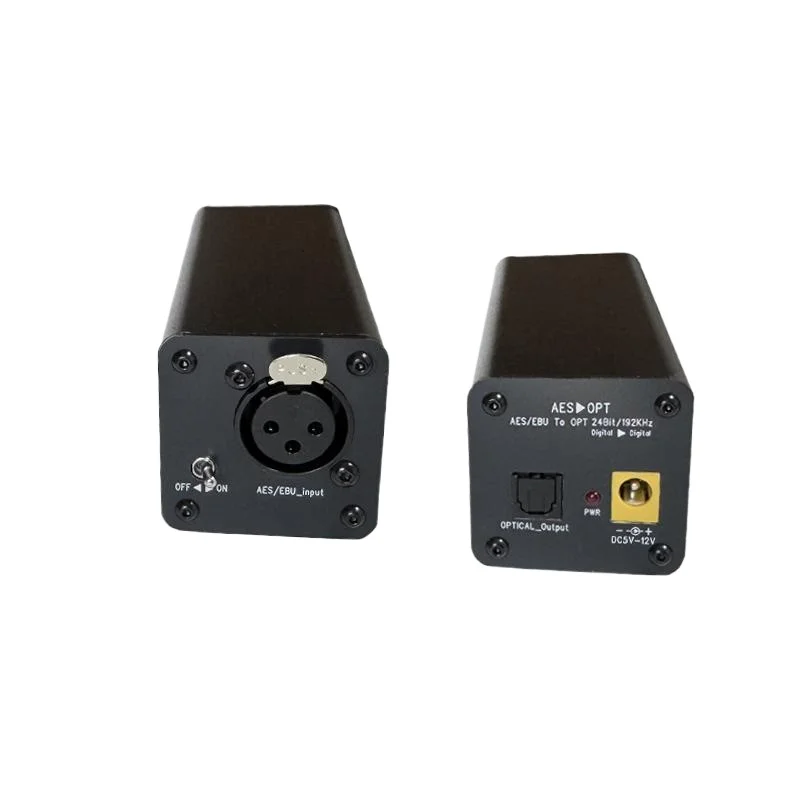 Fiber Optic Signal to AES Digital Signal AES/EBU Output to Fiber Optic Input/AES Input to OPT Output