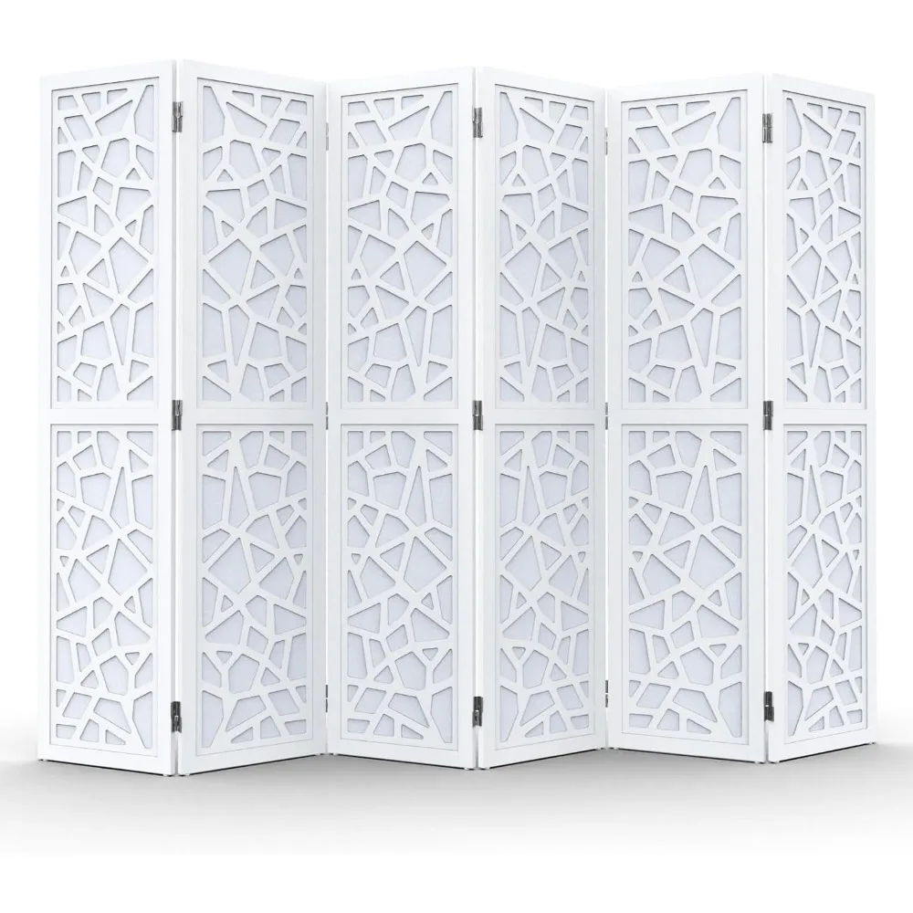 

70'' H Room Divider, Non-Woven Fabric Privacy Screen, Indoor Partition Wall Dividers, Freestanding Hinged Space Separator with