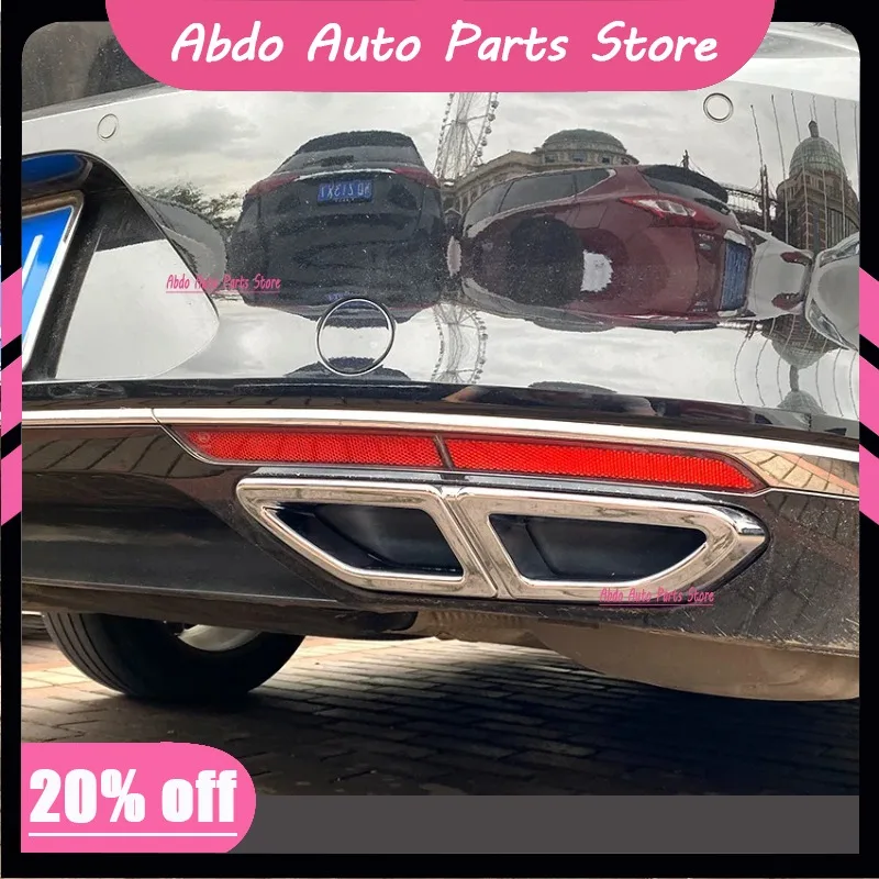 Abdo For Volkswagen VW Passat B8 2016 2017 2018 2019 2PCS Car ABS Rear Exhaust Muffler Tail Pipe Cover Trim Decorative Accessori