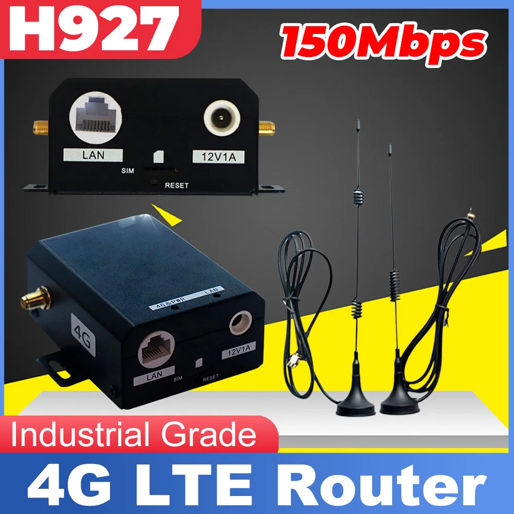 

H927 4G LTE Router Industrial Grade WiFi Router 150Mbps with External Antenna Support 16 WiFi Users for Outdoor Wireless Router