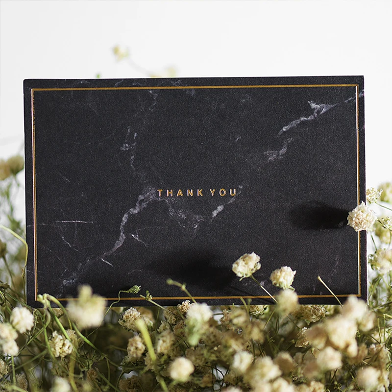 10pcs/lot Postcard Envelope Message Cards Giftbox Thank You Grateful European Style Marbling Wedding Business Invitation Gift