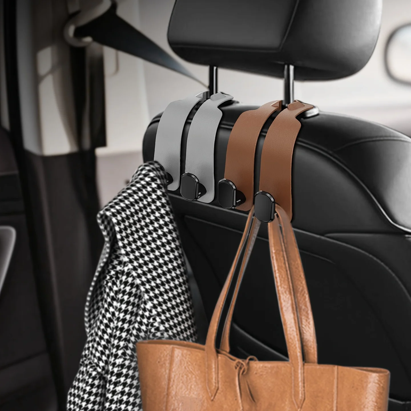 4/2/1PCS Seat Back Storage Rack Backpack Hook Storage Hook for Universal Car Hook Car Seat Back Rear Seat Back Portable Stand - view 5