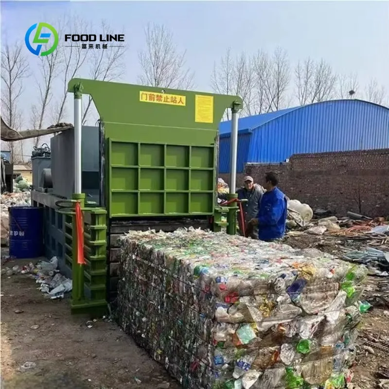 Automatic Scrap Hydraulic Baling Press Used Plastic Pet Bottle Compactor Horizontal Baler Compress Machine