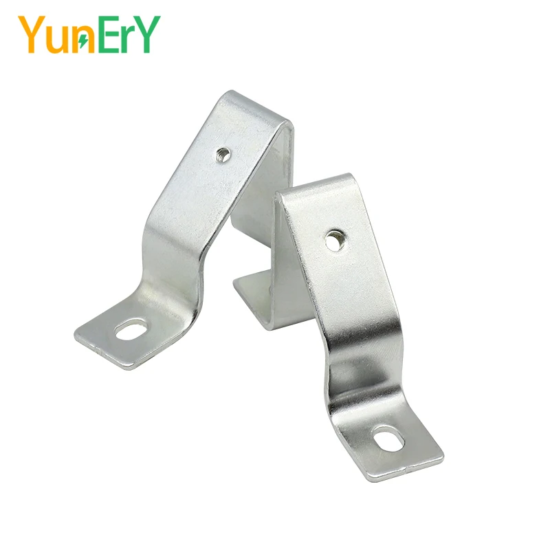 2PCS DIN Rail 45° Base Terminal Cold-rolled Steel Plate for Electrical Installation Sliding Bracket Screw Fixation For 35mm Rail