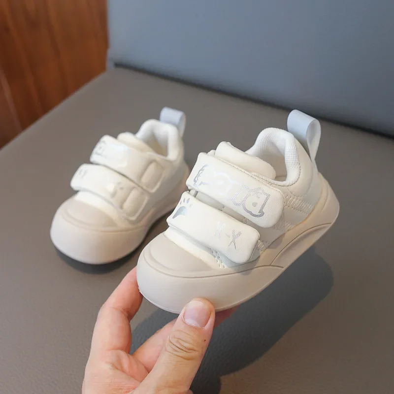 Children's Toddler Shoes Boys and Girls Spring White Shoes Baby Indoor Shoes