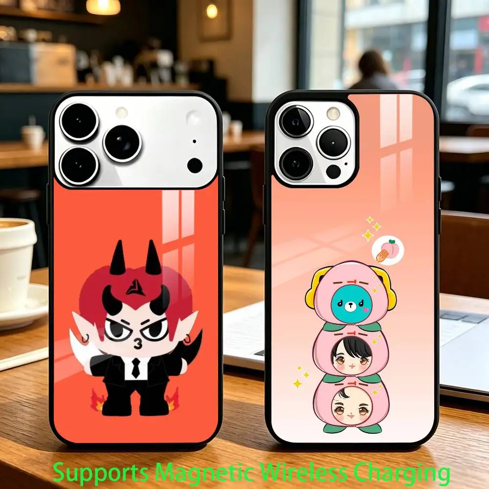 Fashion GMMTV M-Mascot Phone Case For iPhone17,16,15,14,13,12,11 Plus,Pro Compatible with magnetic wireless charging