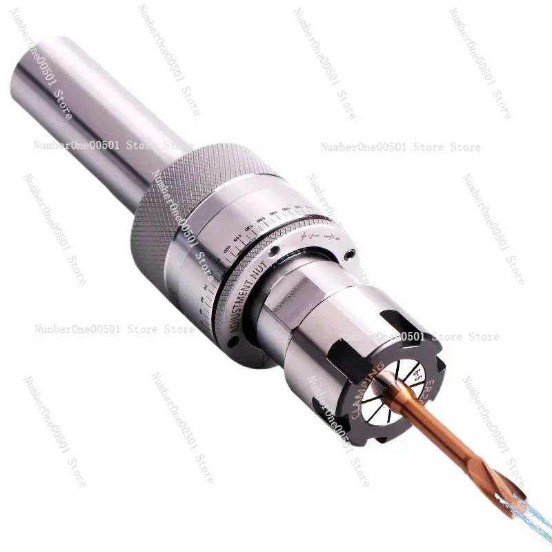 High Precision 360° Adjustable Floating Reamer Holder Internal Coolant Boring Bar for Swiss Lathe Heavy Duty Radial Tool