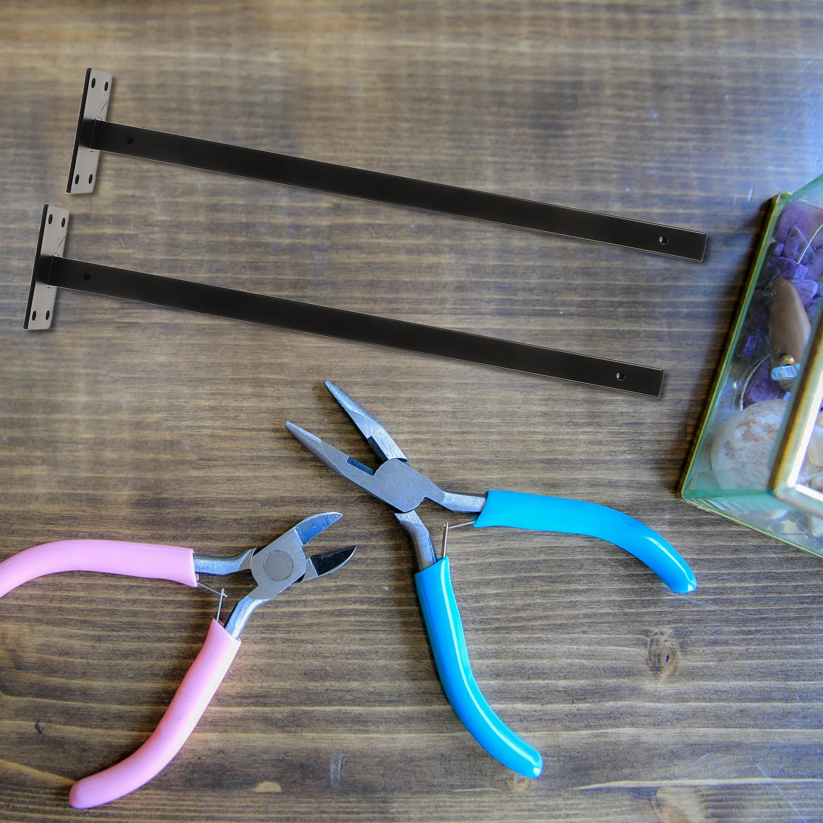 

4 шт. настенные кронштейны из нержавеющей стали, скрытые плавающие опоры для полки для кухни, ванной комнаты, книжные полки, сверхмощный кронштейн