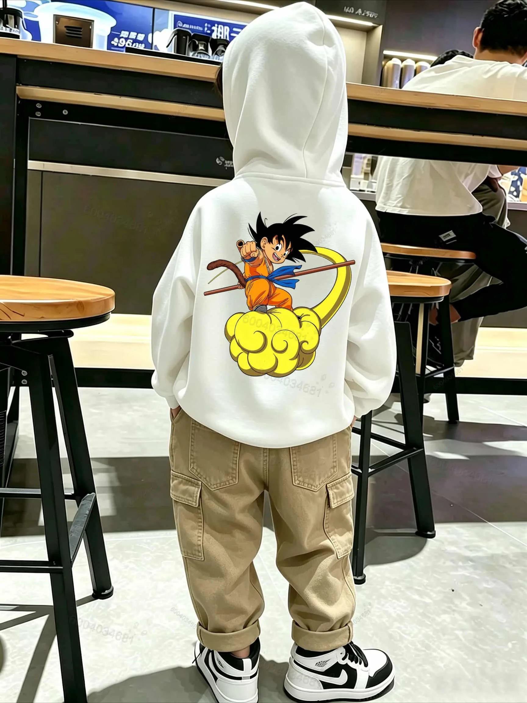 Dragon Ball Z Herbst/Winter Kinder-Komfort-Kapuzenpullover – lockerer und warmer, bequemer Alltagsmantel für Jungen und Mädchen – Detail 6