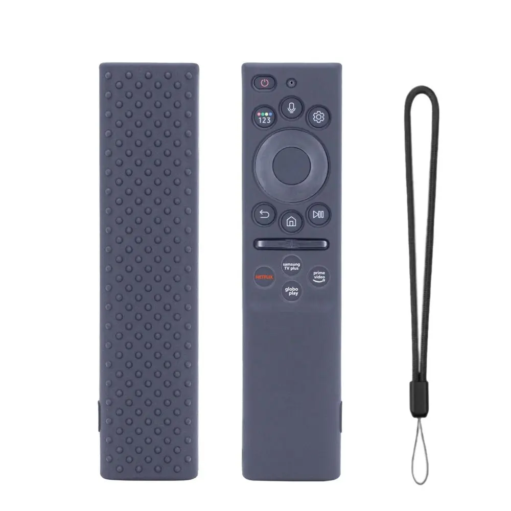Anti-fall Remote Control Case with Lanyard Thickened Full Protective Cover Dirt-resistant Shookproof for Samsung BN59-1363N