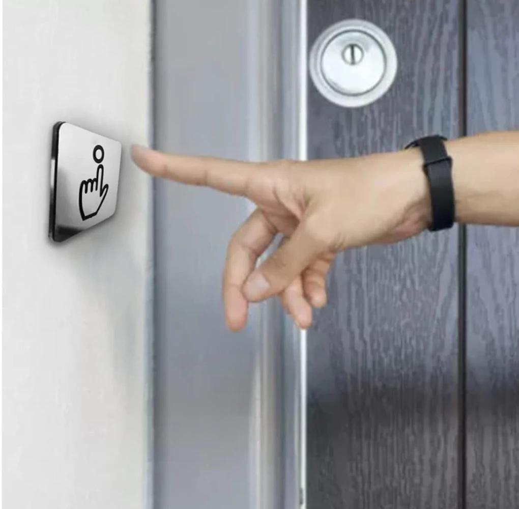 Doorbell Sign Ring Plaque Home Supplies Waterproof Long-lasting Acrylic Thin Decorative Compact Size Notice Signs