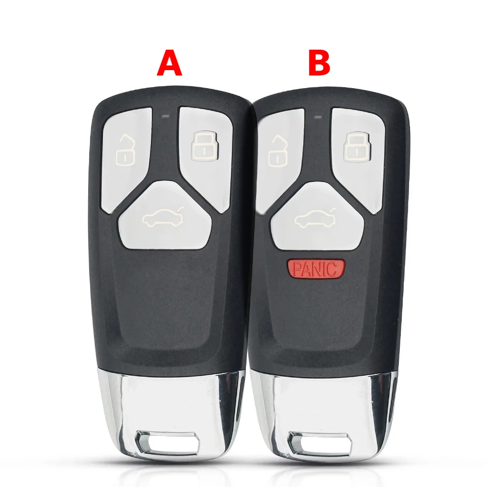 

CS008020 3/4 Buttons Uncut MLB Remote Car Key Shell Smart Key Blank Case For Audi Q7 SQ7 A4L A5 S5 2016 2017 2018 2019