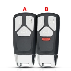 CS008020  3/4 przyciski Uncut MLB Remote Car Key Shell Smart Key Blank Case dla Audi Q7 SQ7 A4L A5 S5 2016 2017 2018 2019