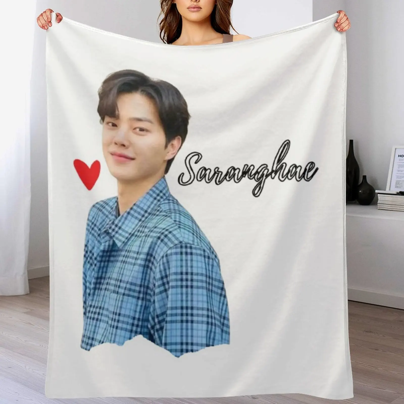 Song Kang Saranghae Love Alarm T-ShirtSong Kang - ?? - saranghae - Love Alarm Throw Blanket Single Stuffeds Blankets