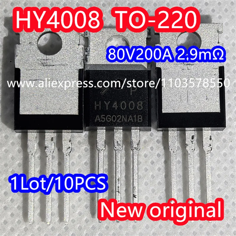 New original HY4008W package TO247 80V 200A 2.9mΩ field-effect transistor N-channel HY4008 HY4008P direct insertion TO220