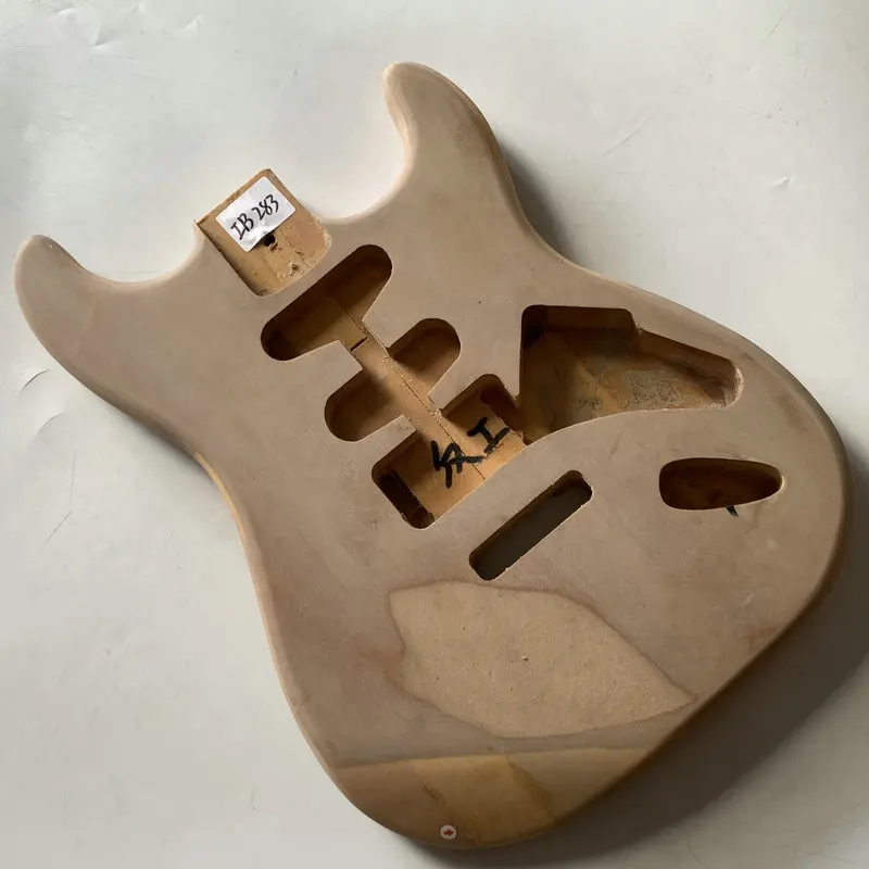 IB283 Electric Guitar Body SSH Humbucker Pickups Tremolo Bridge for Replace and DIY Solid Wood With Plywood Paints Crack