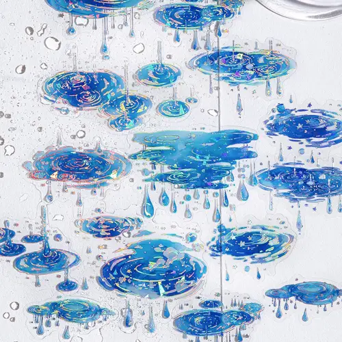 20 piezas/1 lote de adhesivos de papelería kawaii, sin límites, pico de agua, diario basura, álbum de recortes decorativo, pegatina artesanal DIY