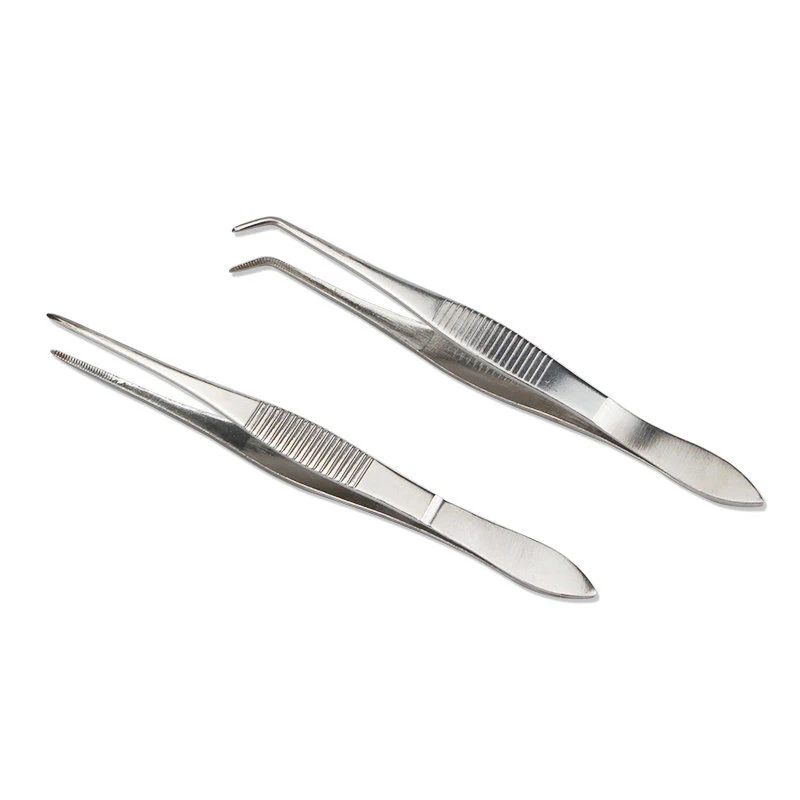 5PCS Gerade/Ellenbogen 10cm Edelstahl Pinzette Spitze Kann Verwendet Werden Für Labor Lehre Clips Praxis Kleine pinzette – Detail 1