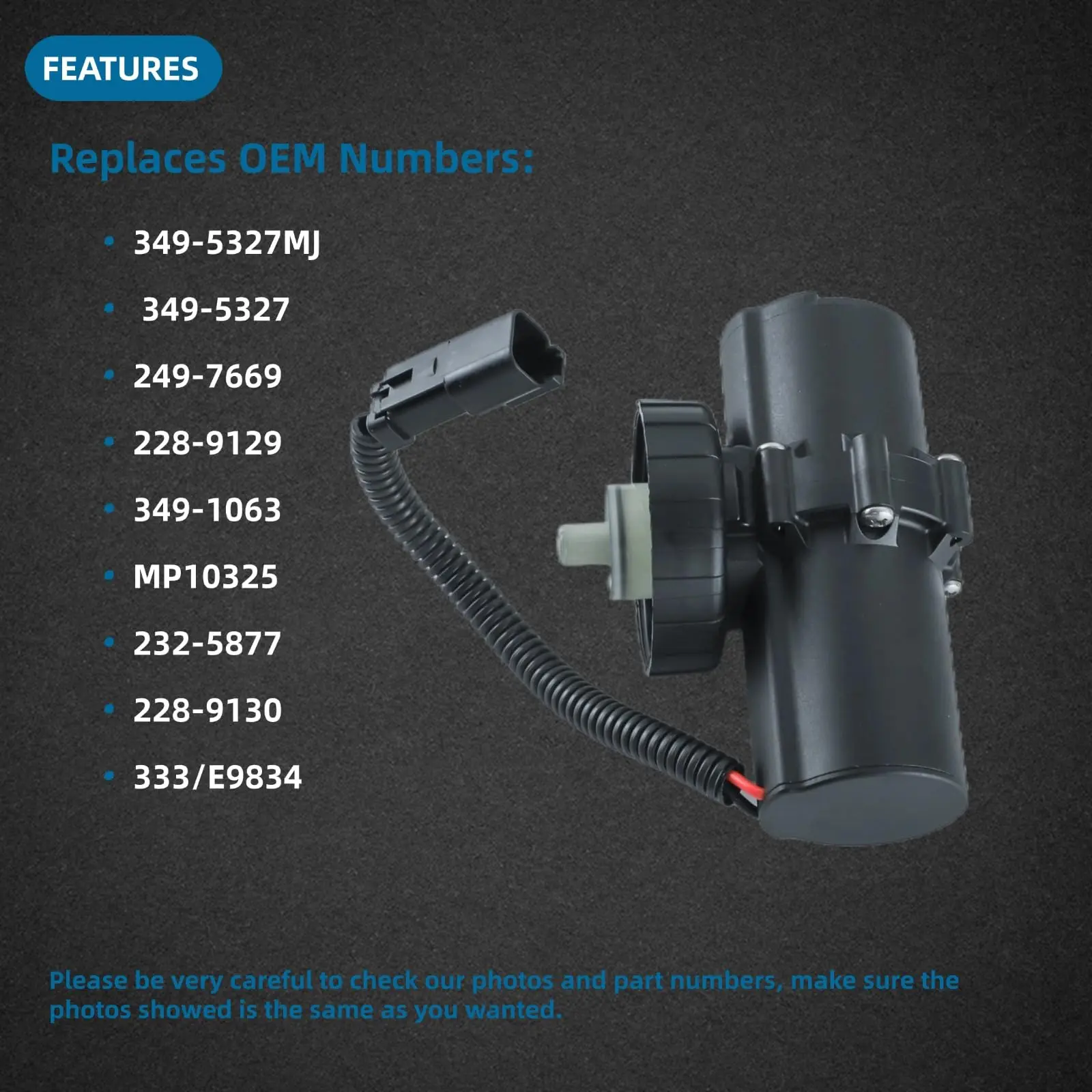 2289129 Electric Fuel Pump Assembly for Caterpillar CAT Tractor Backhoe 428D 428E 430D 432E 434E 414E 422E 424D 252B 228-9129 3