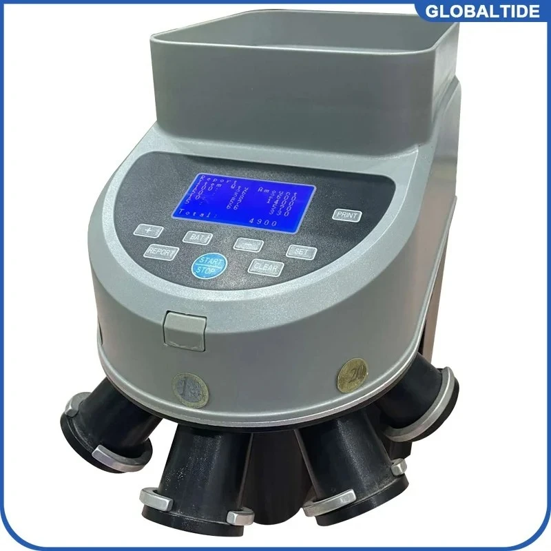XD-1000 Automatic high-speed Euro Coin Sorter LED Display Professional  Multi Coin Counter  for Commercial Bank