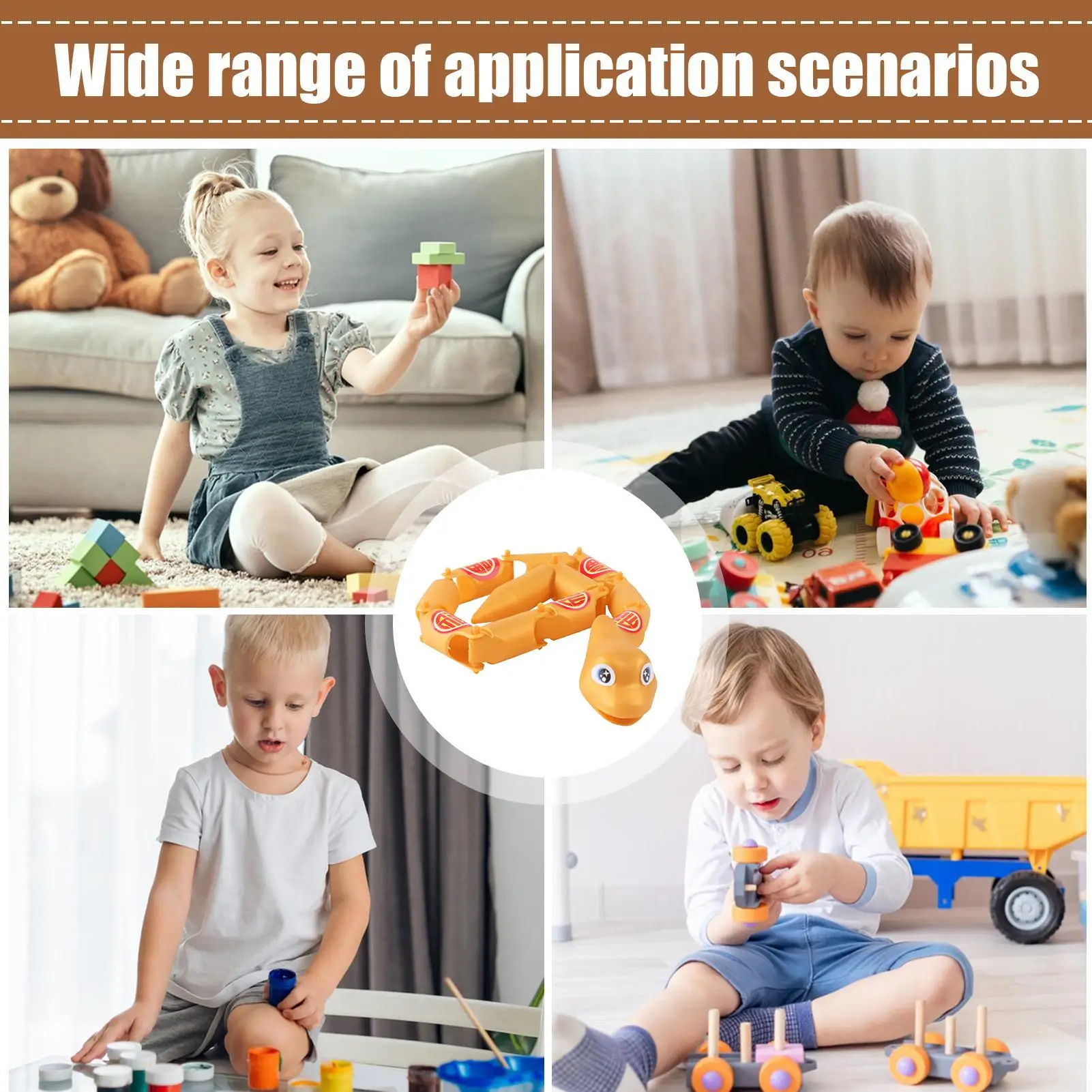 لعبة ثعبان متعددة المفاصل، ثعبان لطيف متعدد المفاصل للمزحة، شخصية قابلة للجمع، نكتة الطفولة الممتعة للبالغين والأطفال