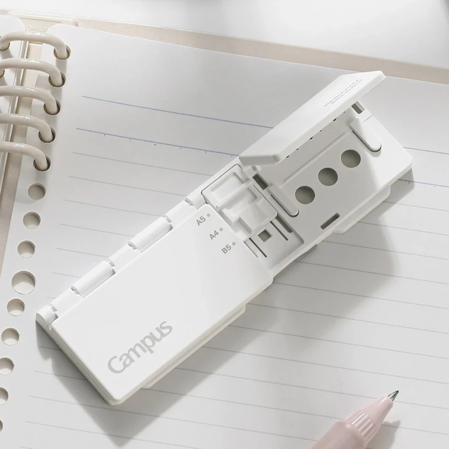 Precision 8 Holes Ring Binder Hole Punch Portable Manual Office Binding Special for Loose Leaf Paper Punching Tool