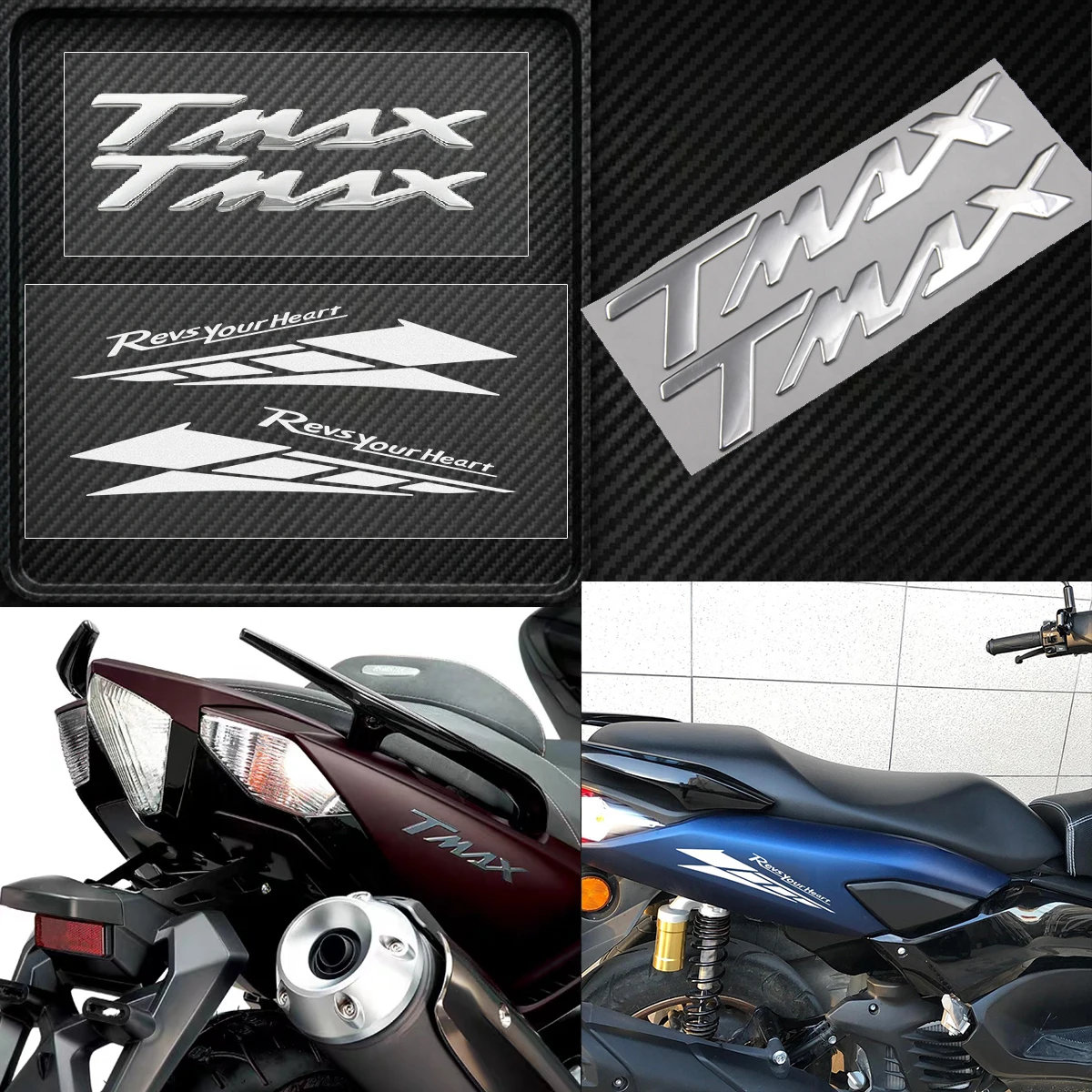 3D Motorcycle Motorbike Tank Emblem Label Badge Stickers Accessories Decals for TMAX 530 TMAX 500 TMAX 560 TMAX 400 750 Tech MAX