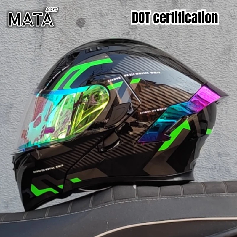 

DOT Approved Motorbike Helmet Unisex Motocycle Helmets Modular Filp Up Full Face Racing Helmet Dual Visors Casco Moto Capacetes