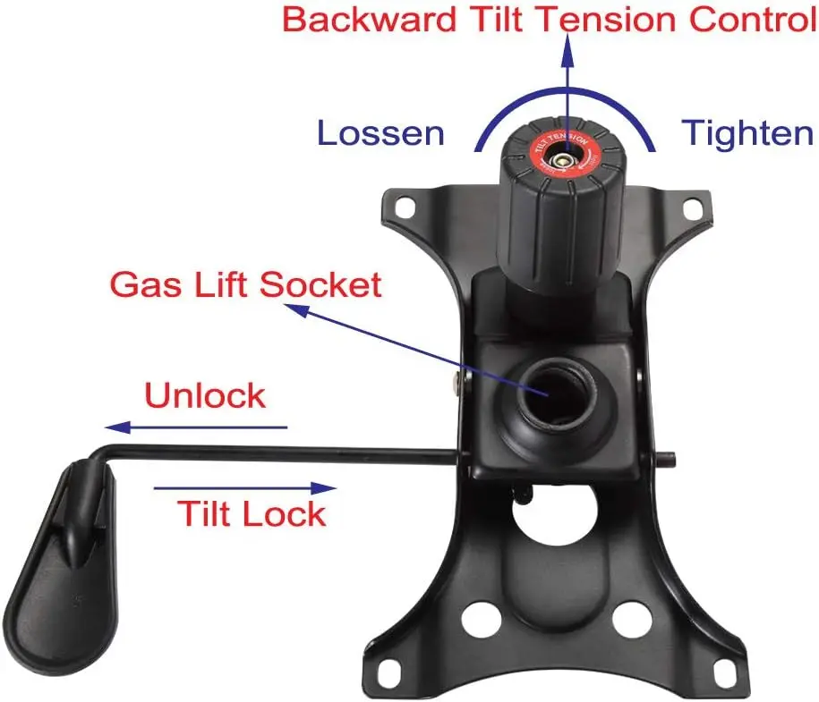 Tilt Control Mechanism Replacement Office Chair Tilt Base Control Lift Mechanism Swivel Base Plate Control Seat Mechanism