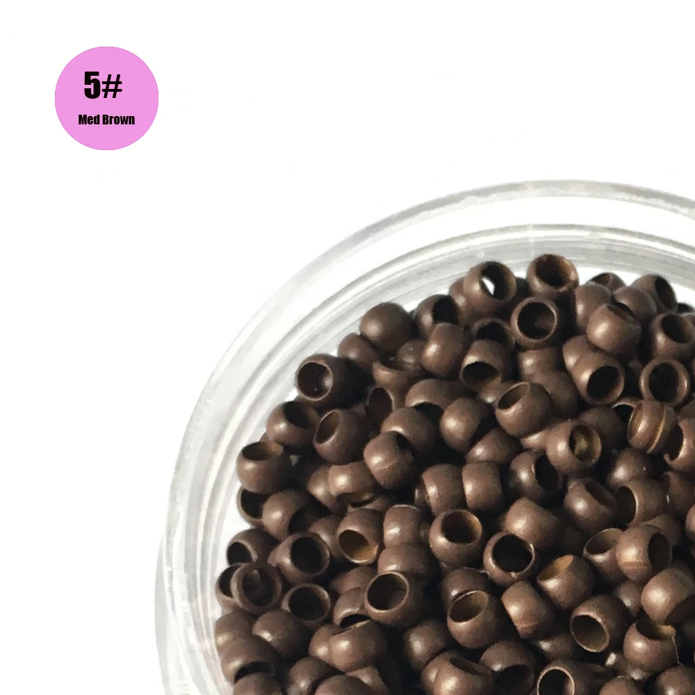 ลูกปัดนาโน Micro แหวนทองแดง 2.5 มม.สําหรับ NANO TIP Hair Extensions 1000 ลูกปัด NANO Micro Ring Hair EXTENSION NANO แหวน Link