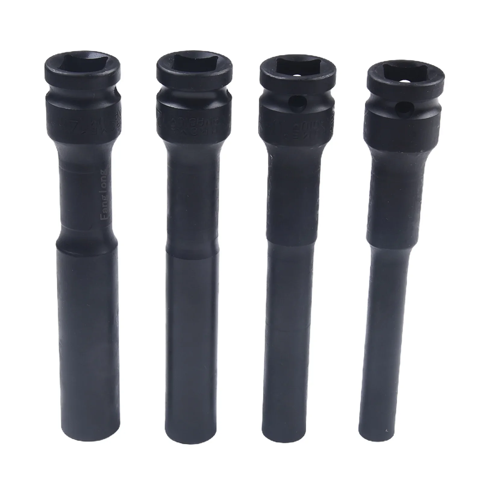 Drive Socket Hex Sockets 128 Mm Length 4pcs 8-14mm Head Dia Black Color Hexagon 1/2 Inch Adapter Spanner Converter