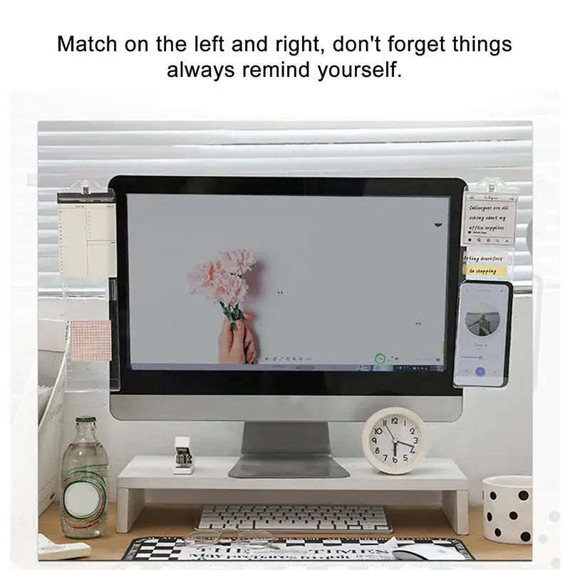 High Quality Monitor Memo Board Memo Display Side Panel Computer Side Panel Stable Transparent Computer Monitor Message Board