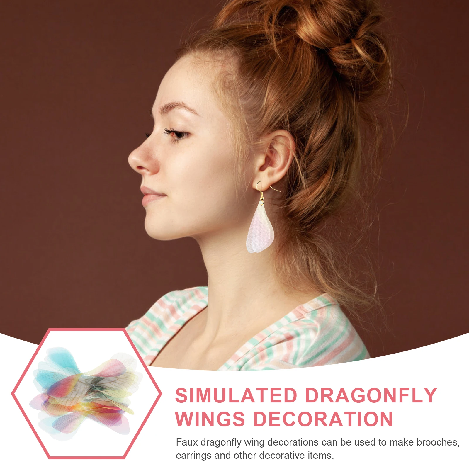 

50 Pcs Wings Decoration Cloth Dragonflies Fly Wall Pendant Dragonfly Craft Art