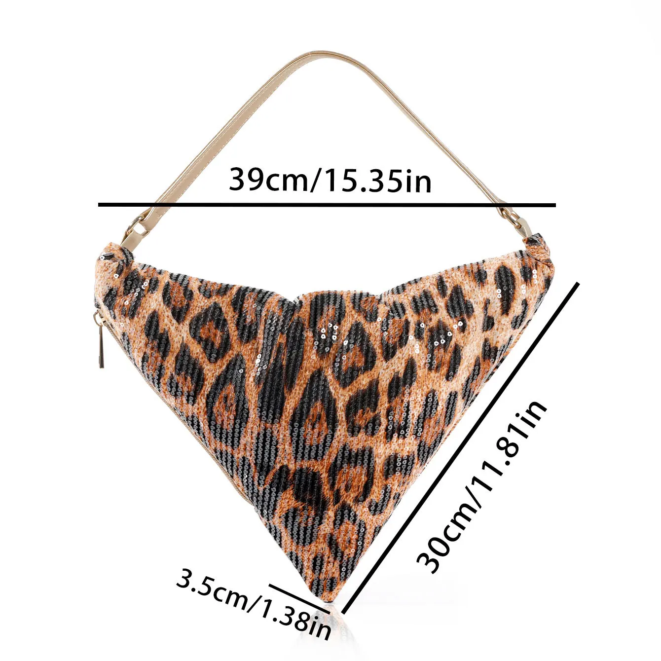 Leopard print crescent bag shoulder crossbody handbag women's 2026 spring and summer fashion trend armpit bag - view 3