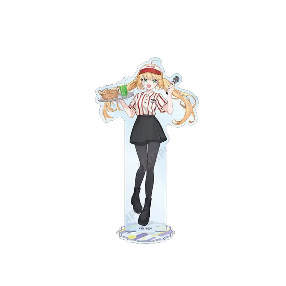 Hot Game Fate/Grand Order Sakamoto Ryouma Altria Pendragon 15CM 10CM Acrylic Stand Keychain Anime Character Desk Decor Gifts