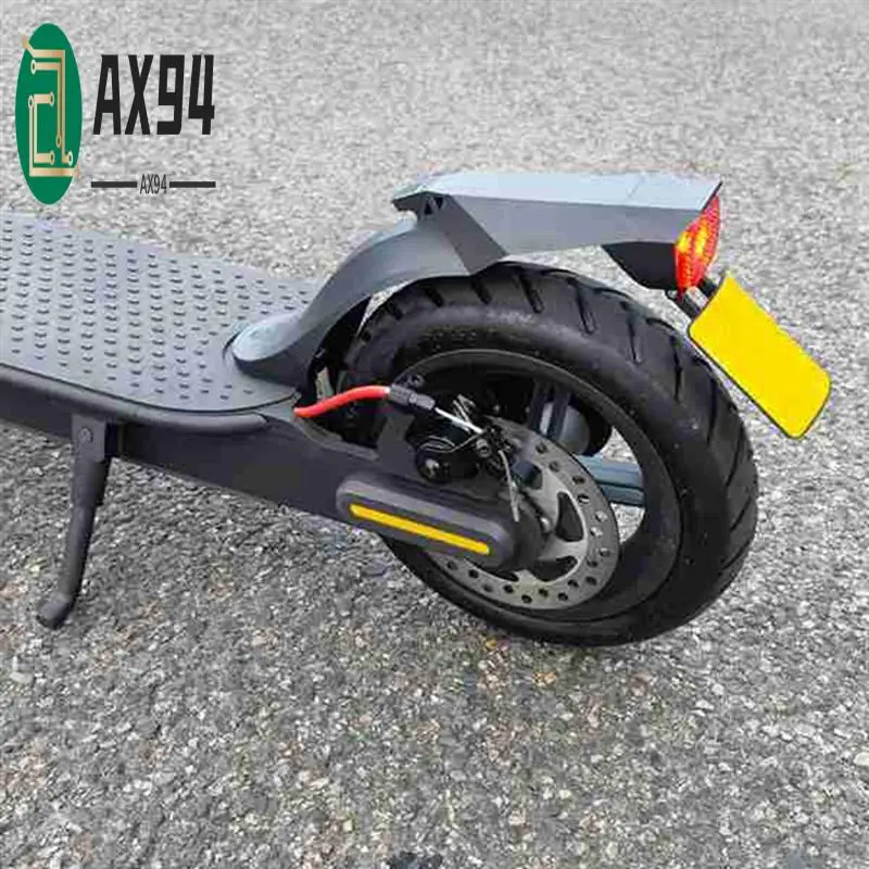 

AX94-Scooter Fenders Rear Mudguard Tail Light Kit With License Plate Flap For Xiaomi Electric Scooters, M365/PRO, Black Easy Ins