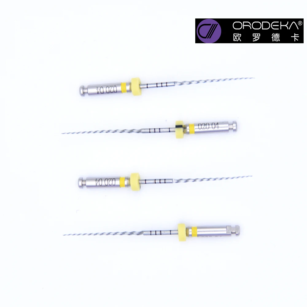 ORODEKA File 4pcs Dental Endo Root ORODEKA Files Canal Universeral Engine Use Rotary Endondontic Nickel titonium Dentist Tool