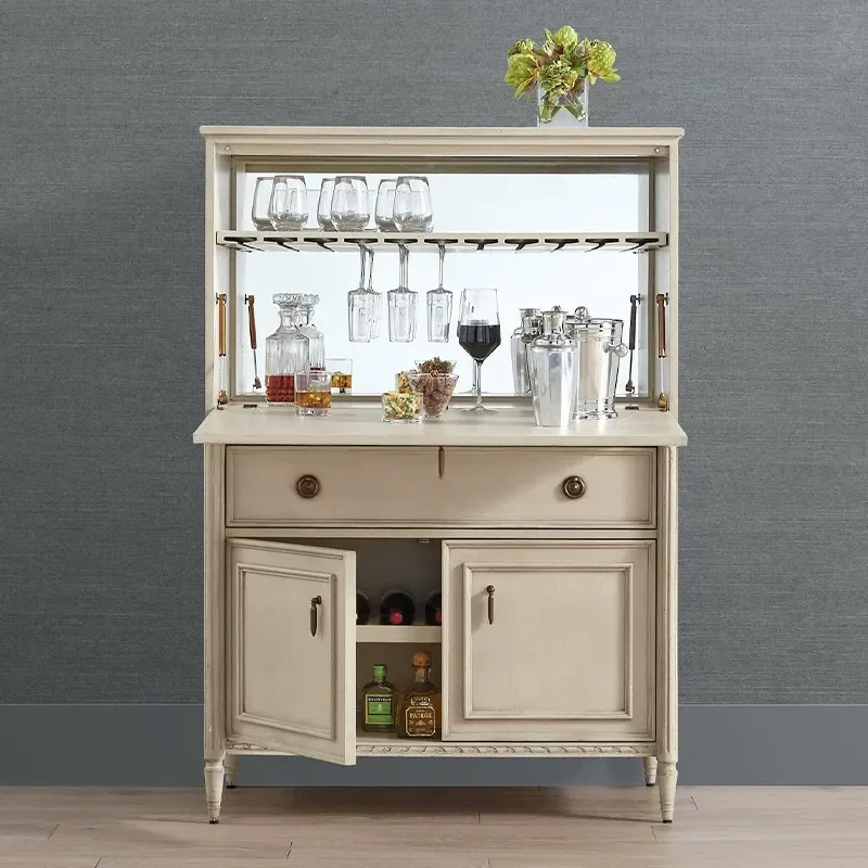 Household Multi-functional Wine Cabinet Living Room Integrated Partition Wall Unit High-end Solid Wood Storage Locker