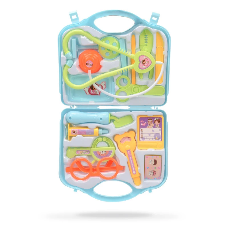 1 Set Children's Doctor Play House Toys Portable Medicine Box Set Estetoscópio Meninas Meninos Crianças Brinquedos Educativos