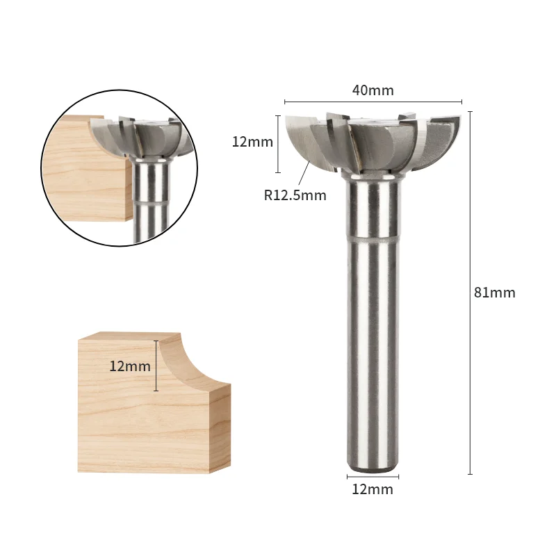 YUSUN 12MM Shank 6 Edge Finger Grip Bit Router Bit Woodworking Milling Cutter For Wood Bit Face Mill Carbide Cutter End Mill