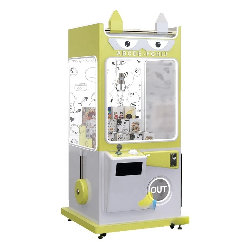 Mini UFO Catcher Crane Machine Coin-Operated Toy Plush Gift Cabinet Metal Plastic Wood-1 Year Warranty
