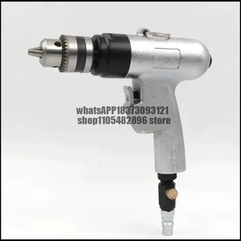 10Mm Pneumatic Pistol Drill with Positive and Reverse Air Drill, Pneumatic Drill 3/8 Gun Type Air Drill Tapping Machine