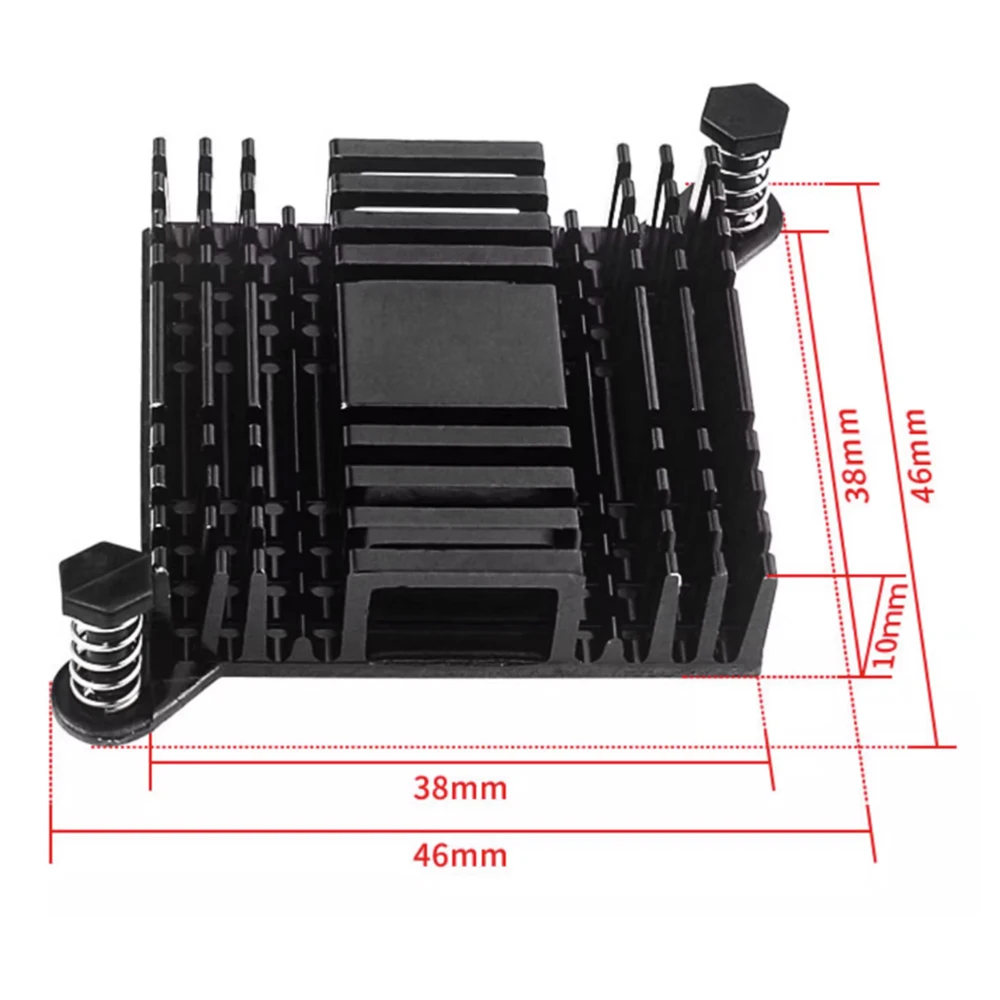 Heat Sink Aluminum Alloy Heatsink Passive Cooling Pad Snap-on Heat Dissipation Radiator for Orange Pi 5 Plus